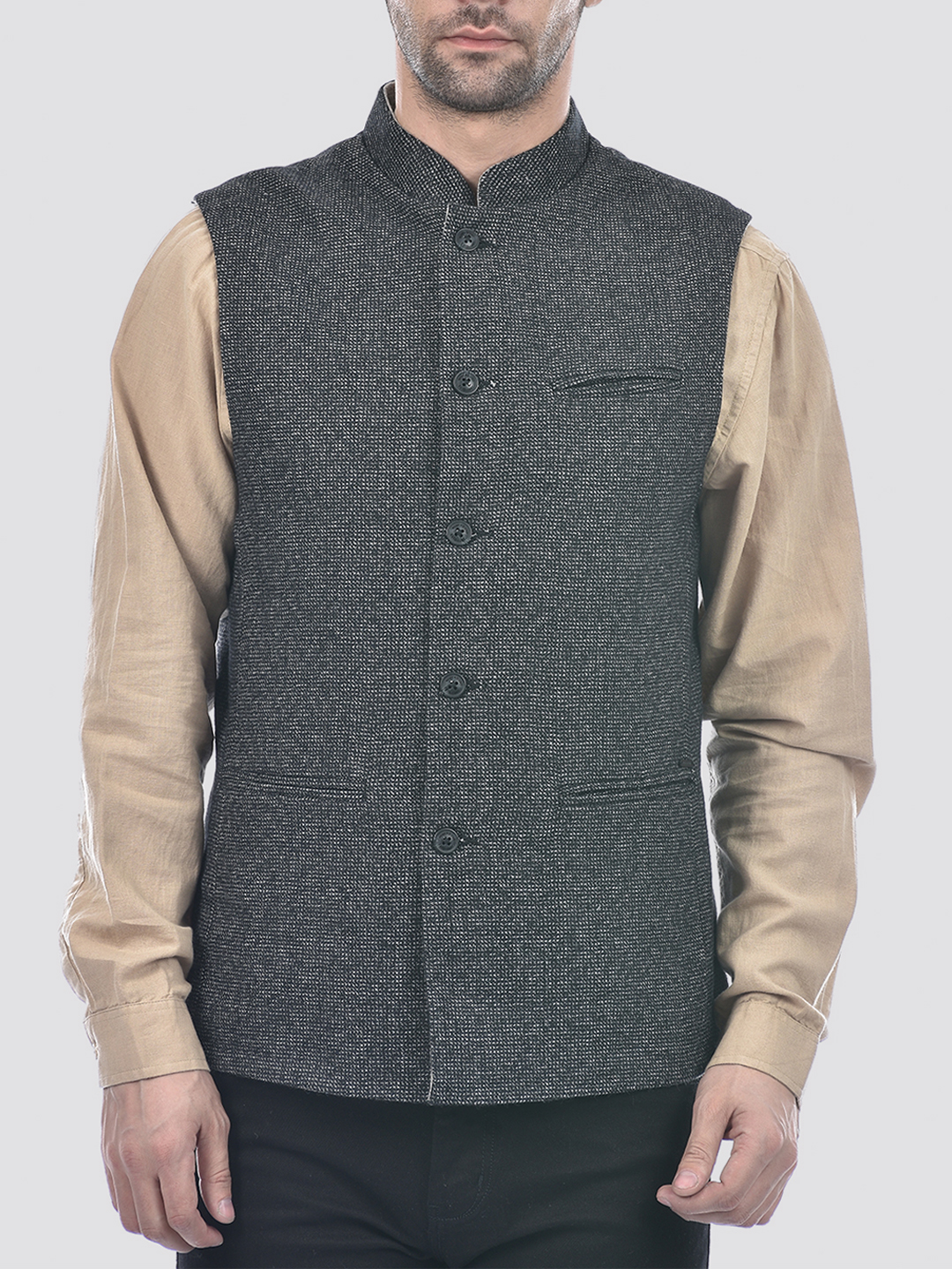 Numero Uno Men Solid Black Waistcoat